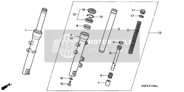 51490KGF902, Seal Set, Fr. Fork, Honda, 2